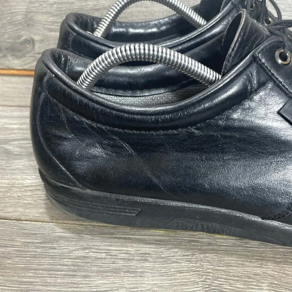 Vintage Red Wing Shoes Oxford Mens 11 D Black Moc Toe Leather Workwear USA Soft
